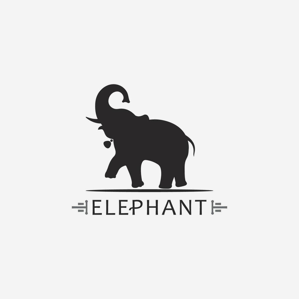 elefante logo vector ilustrador plantilla de diseño