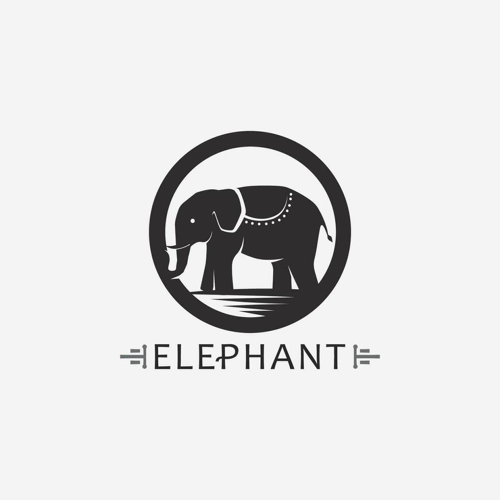 elefante logo vector ilustrador plantilla de diseño