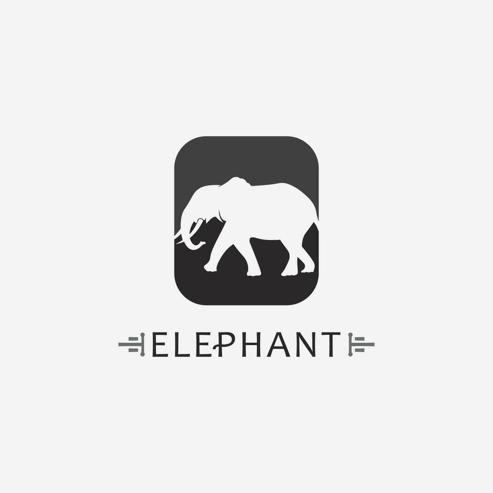 elefante logo vector ilustrador plantilla de diseño