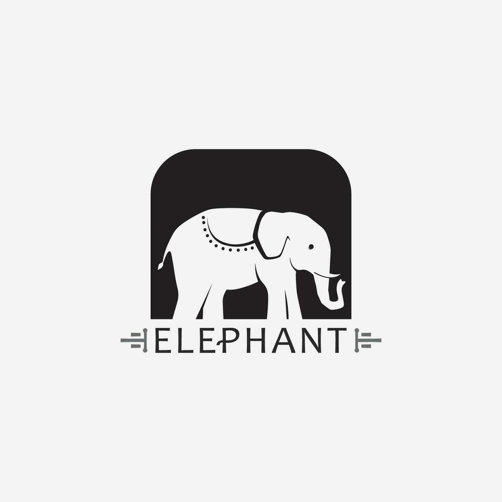 elefante logo vector ilustrador plantilla de diseño