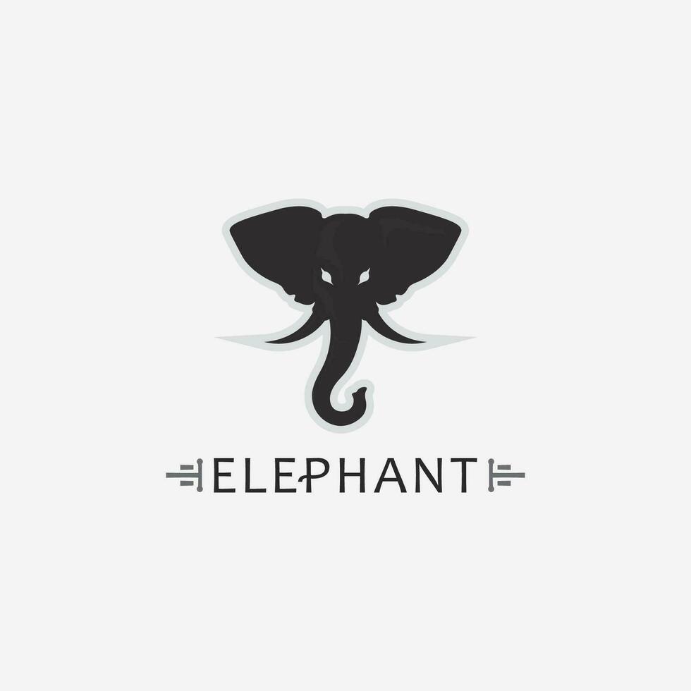 elefante logo vector ilustrador plantilla de diseño