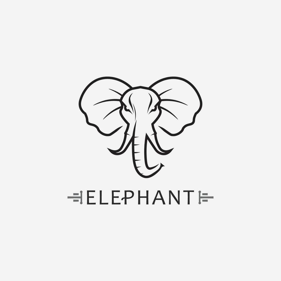 elefante logo vector ilustrador plantilla de diseño