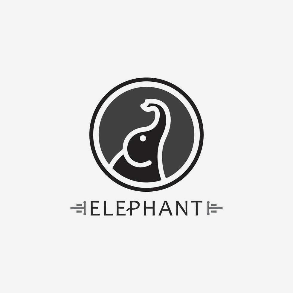 elefante logo vector ilustrador plantilla de diseño