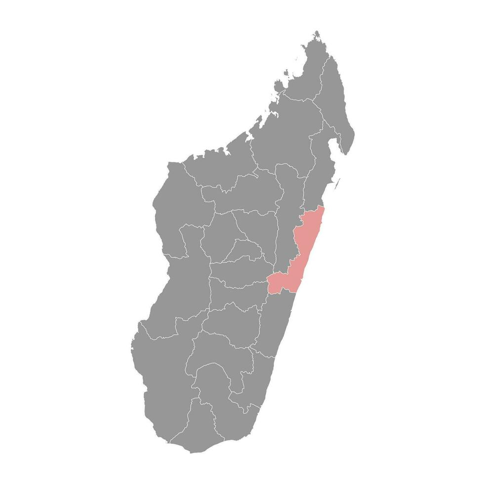 Atsinanana region map, administrative division of Madagascar. Vector illustration.