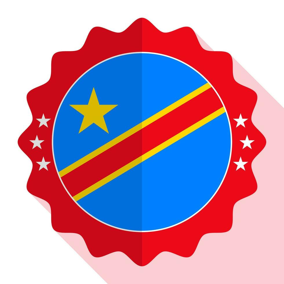 democrático república de el congo calidad emblema, etiqueta, firmar, botón. vector ilustración.