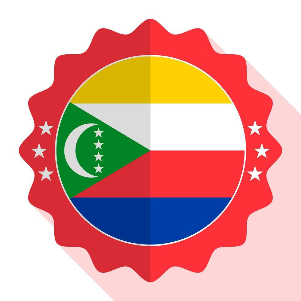 Comoros quality emblem, label, sign, button. Vector illustration.