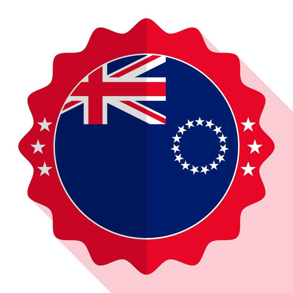 Cook Islands quality emblem, label, sign, button. Vector illustration.