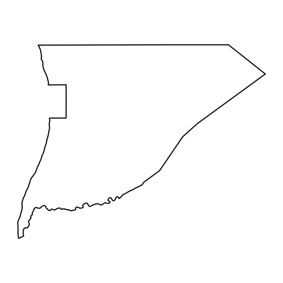 Trarza region map, administrative division of Mauritania. Vector illustration.