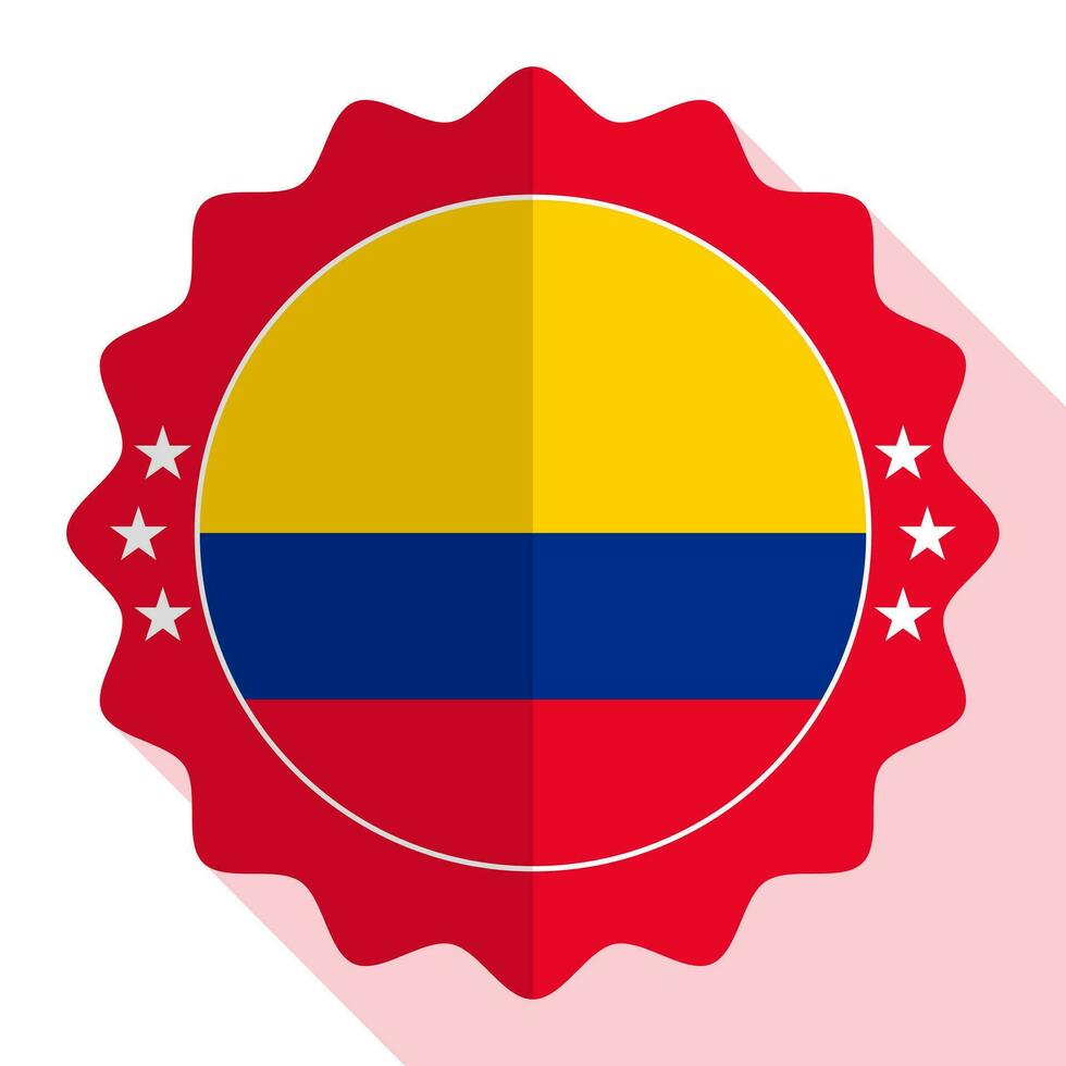 Colombia calidad emblema, etiqueta, firmar, botón. vector ilustración.