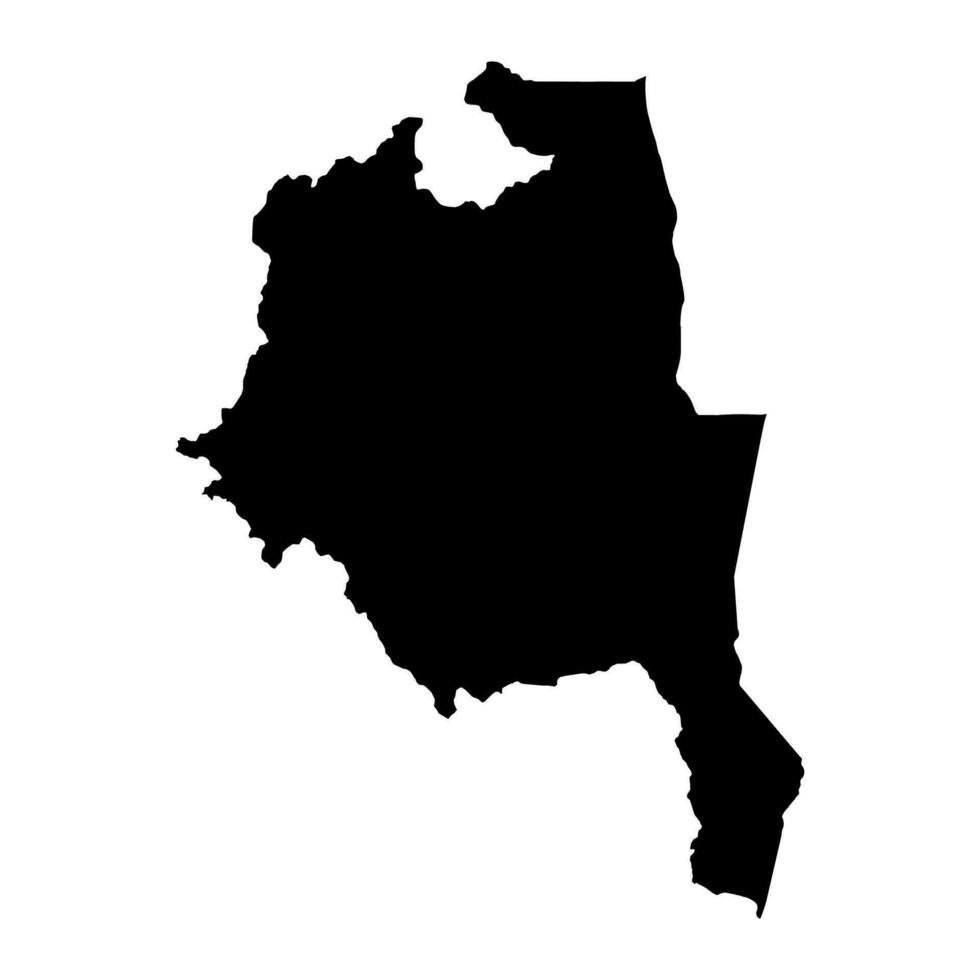 Central region map, administrative division of Malawi. Vector illustration.