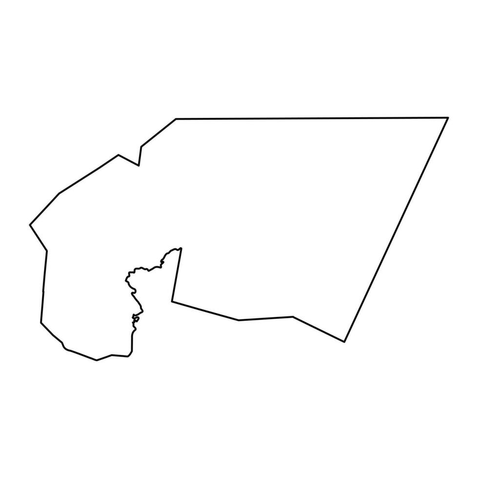 etiquetante región mapa, administrativo división de Mauritania. vector ilustración.