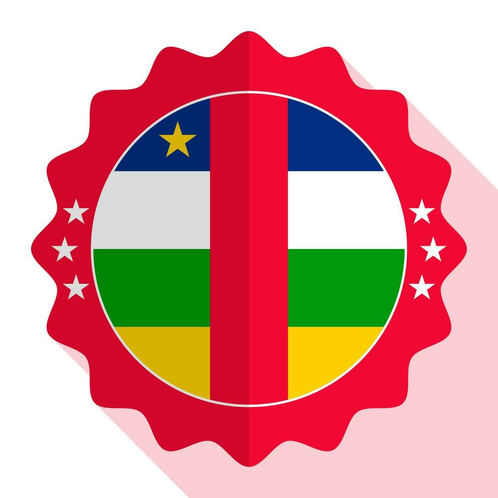 Central African Republic quality emblem, label, sign, button. Vector illustration.