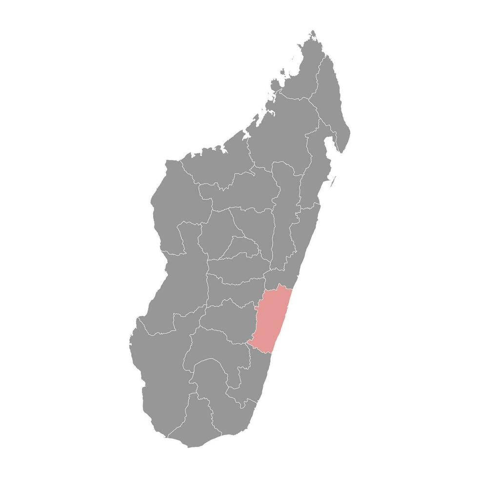 Vatovavy Fitovinany region map, administrative division of Madagascar. Vector illustration.