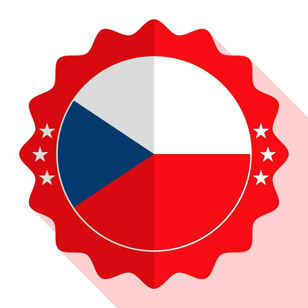 Czech Republic quality emblem, label, sign, button. Vector illustration.