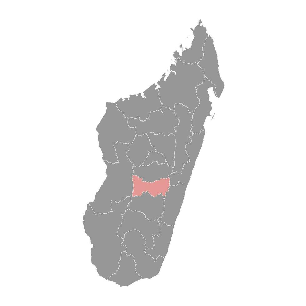 Amoroni Mania region map, administrative division of Madagascar. Vector illustration.