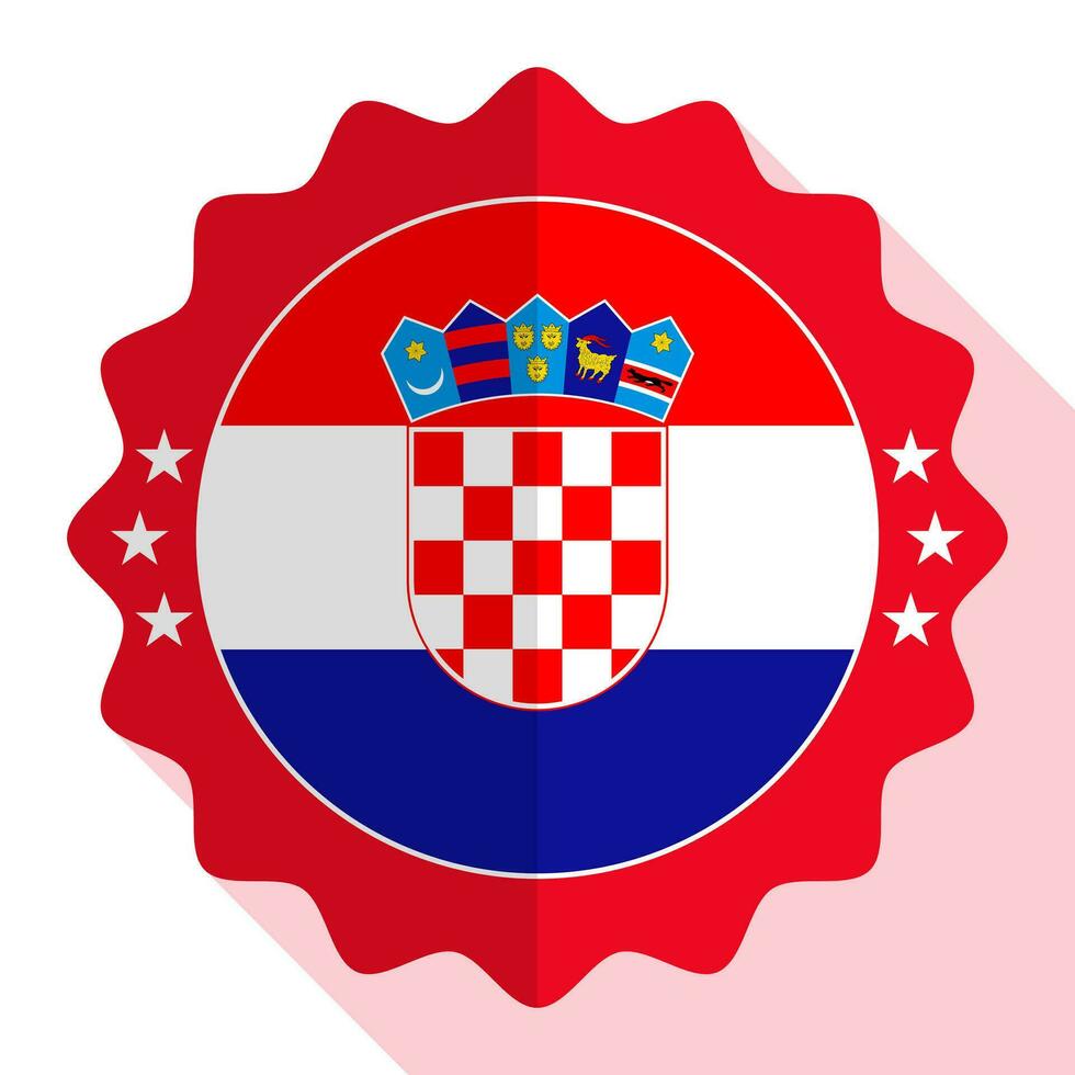 Croatia quality emblem, label, sign, button. Vector illustration.