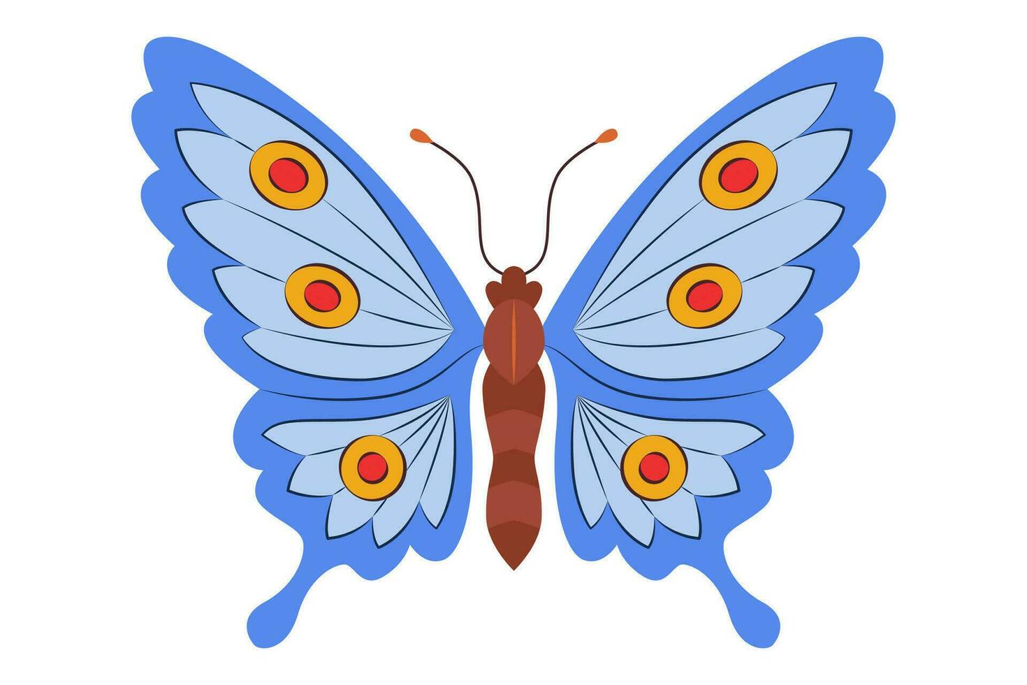 Colorful Butterfly icon logo isolated. Beautiful Butterfly illustration vector