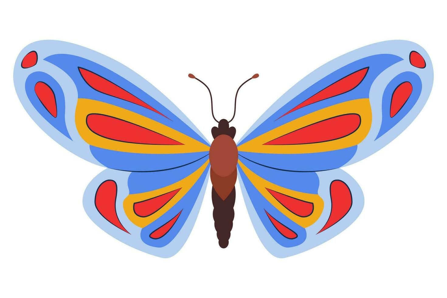 Colorful Butterfly icon logo isolated. Beautiful Butterfly illustration vector