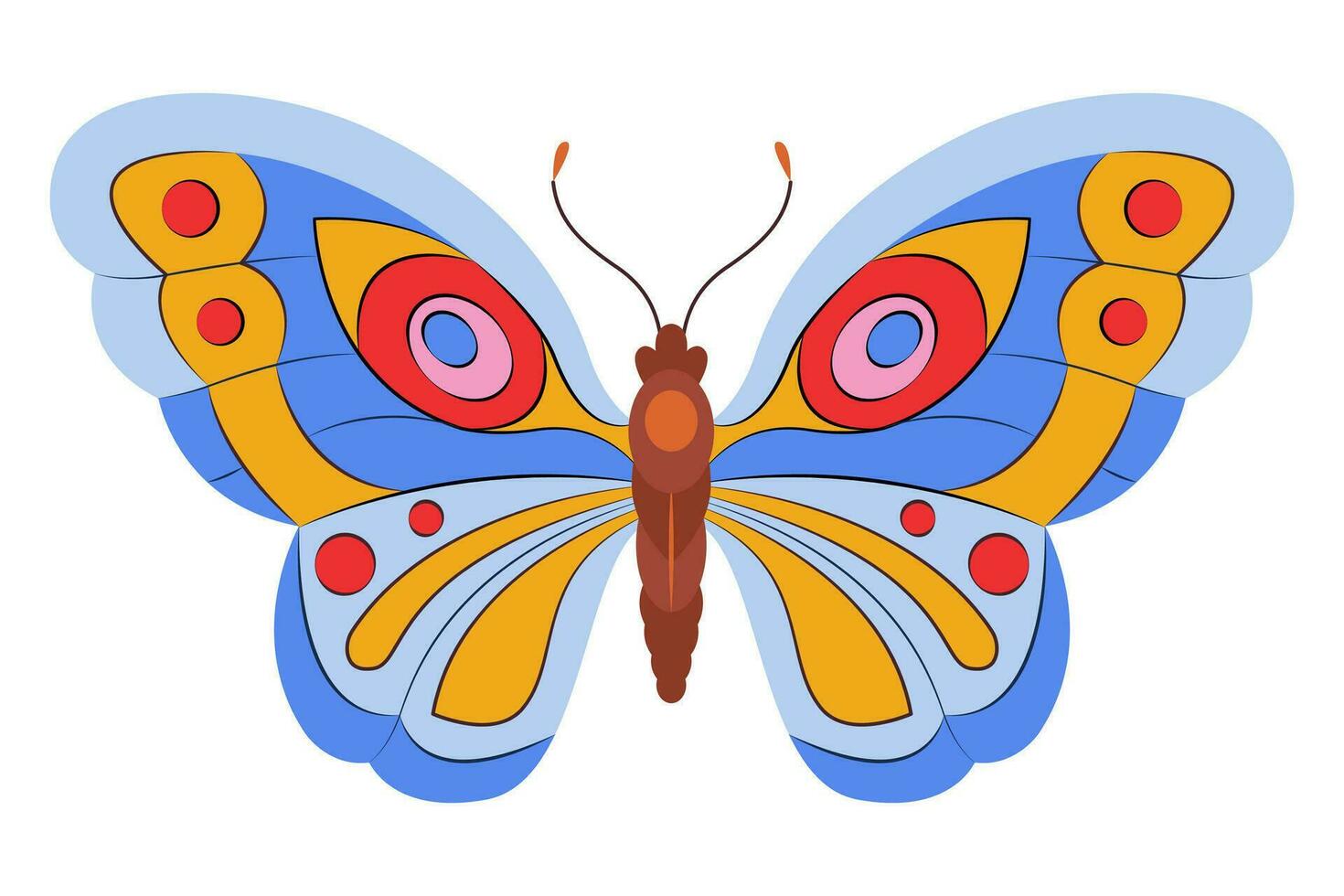Colorful Butterfly icon logo isolated. Beautiful Butterfly illustration vector