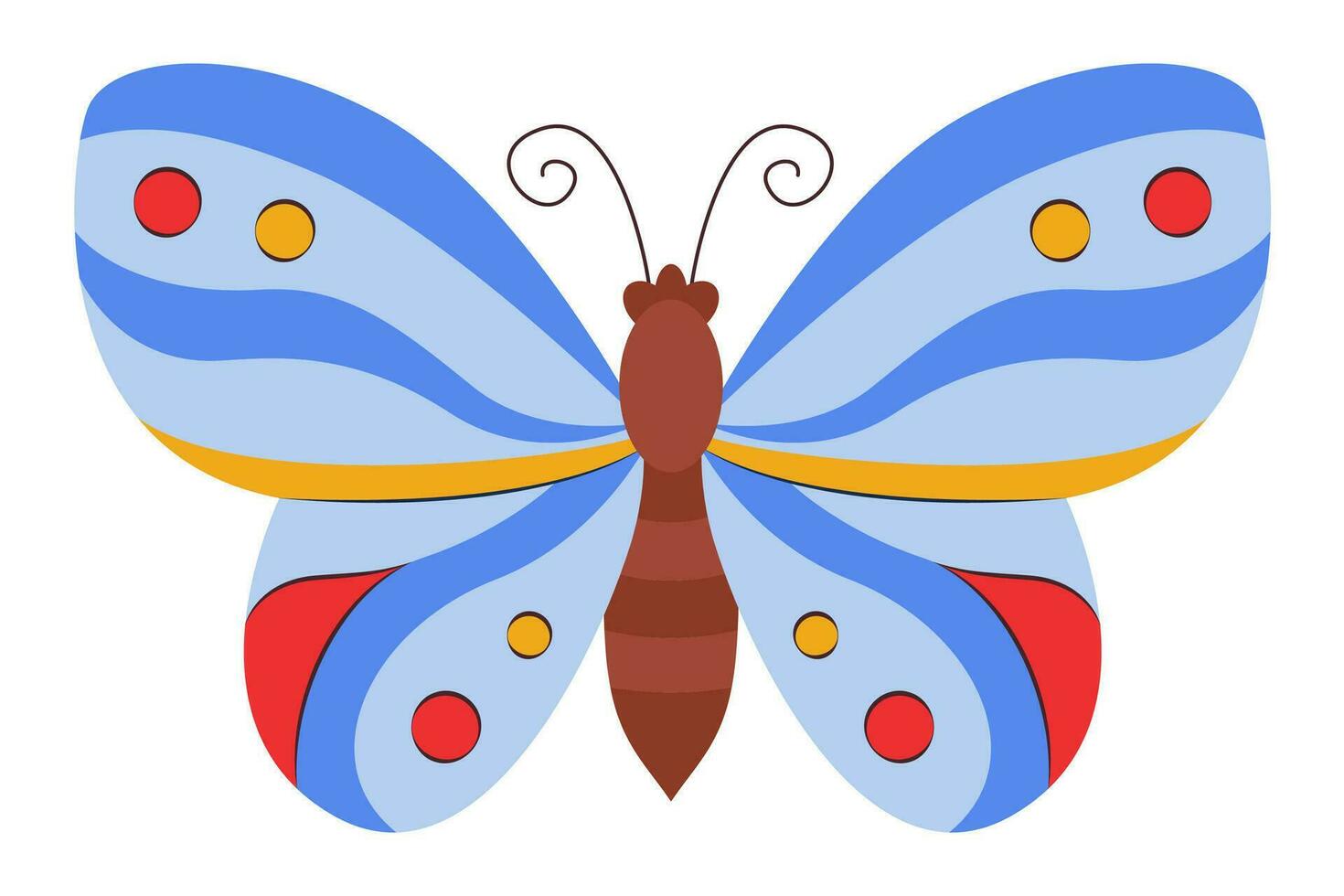 Colorful Butterfly icon logo isolated. Beautiful Butterfly illustration vector