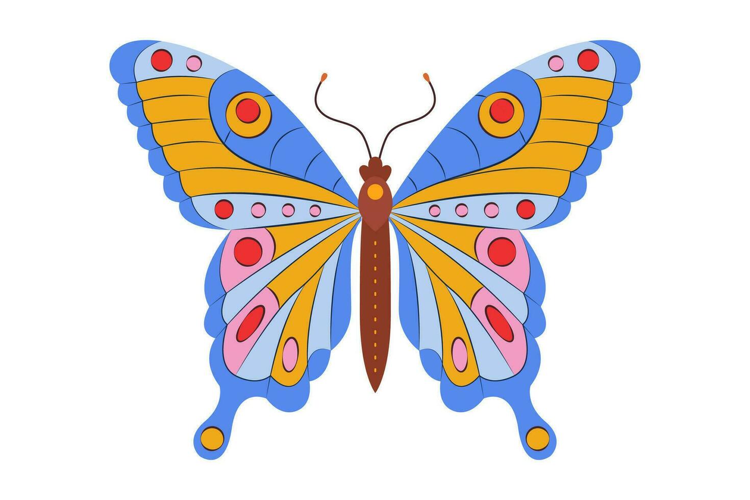 Colorful Butterfly icon logo isolated. Beautiful Butterfly illustration vector