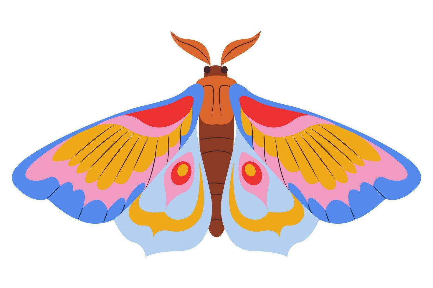 vistoso mariposa icono logo aislado. hermosa mariposa ilustración vector