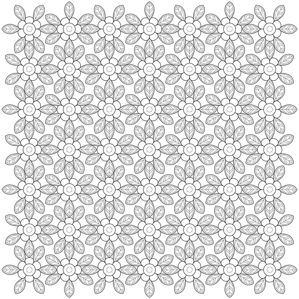 Line pattern design. Black and white vector illustrations. Coloring page