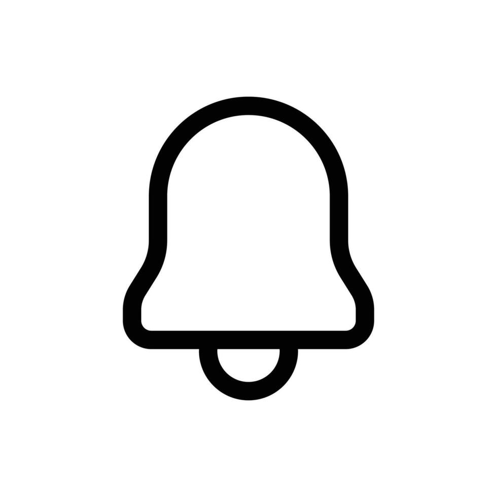 Notification icon in trendy outline style isolated on white background. Notification silhouette symbol for your website design, logo, app, UI. Vector illustration, EPS10.