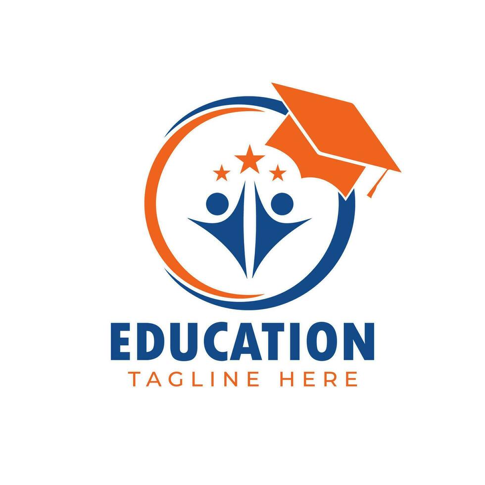 education learning logo design vector