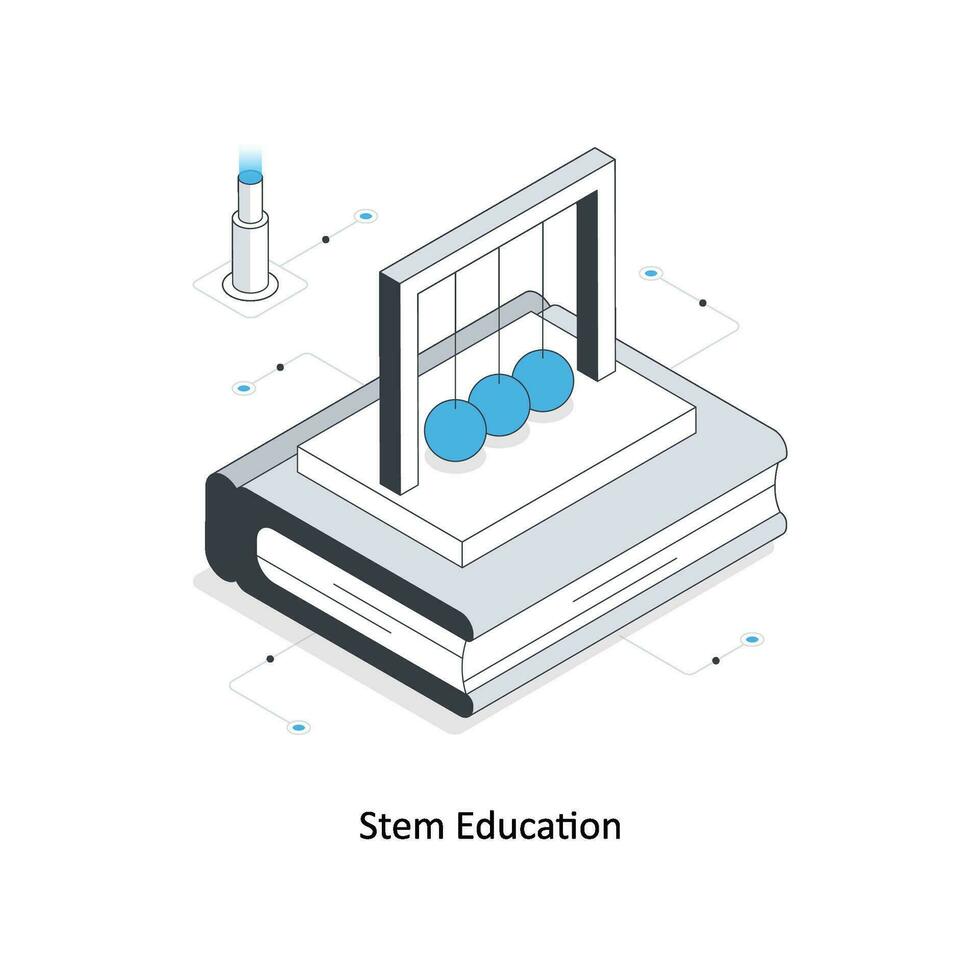 Stem Education isometric stock illustration. EPS File vector