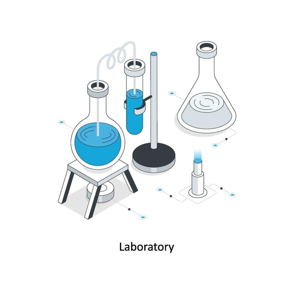 Laboratory isometric stock illustration. EPS File vector