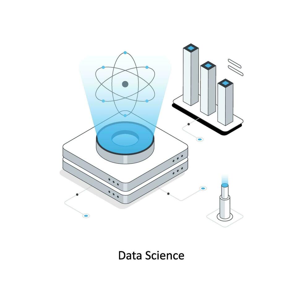 datos Ciencias isométrica valores ilustración. eps archivo vector