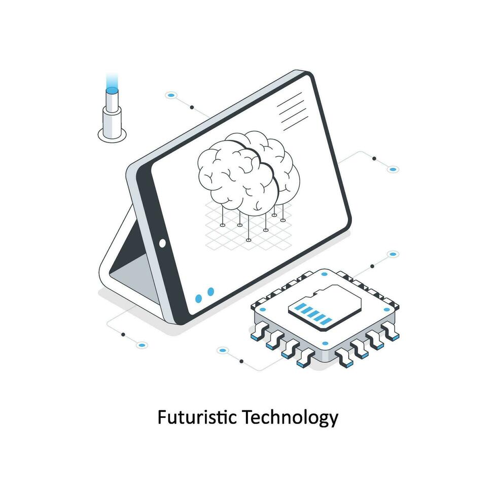Futuristic Technology isometric stock illustration. EPS File vector