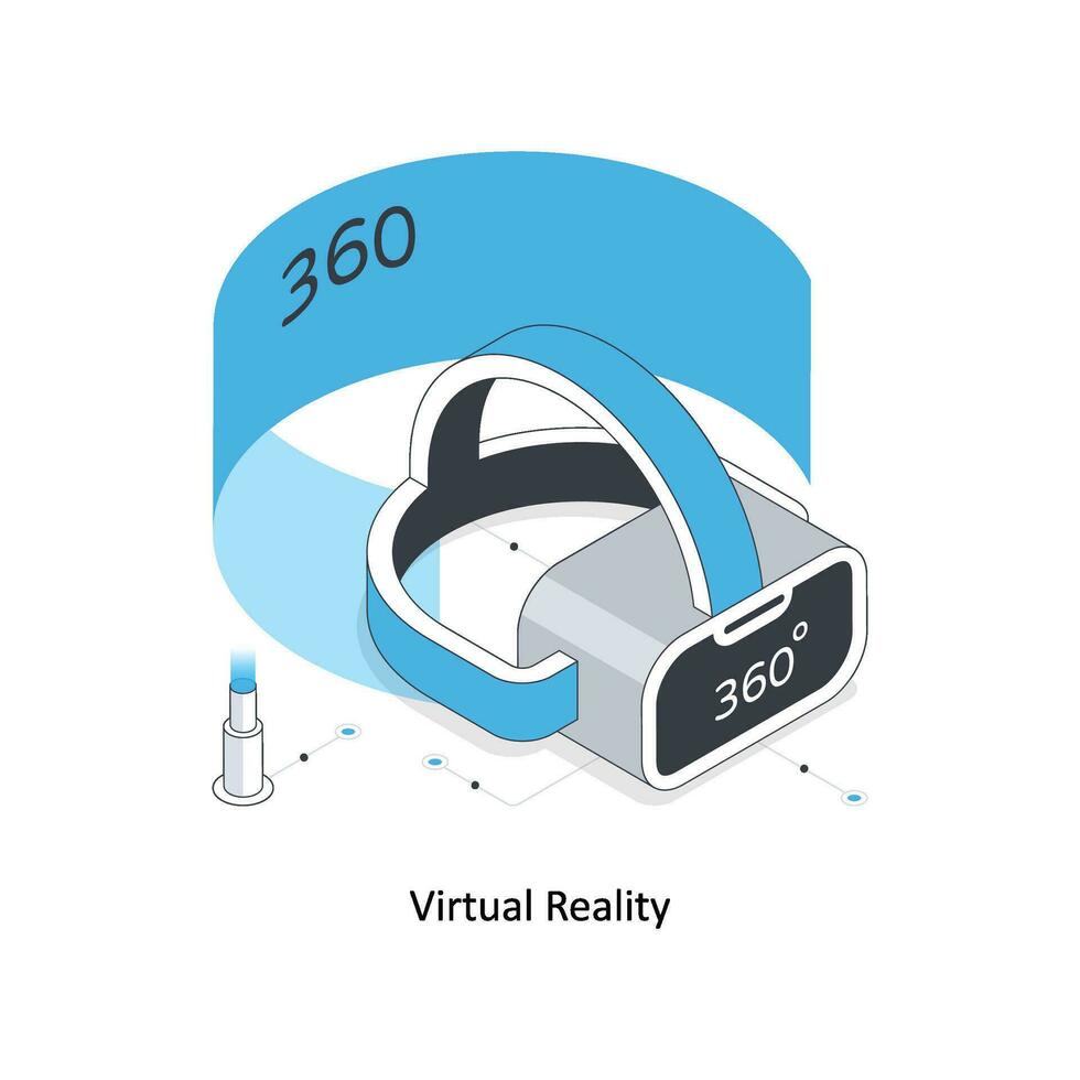 Virtual Reality isometric stock illustration. EPS File vector