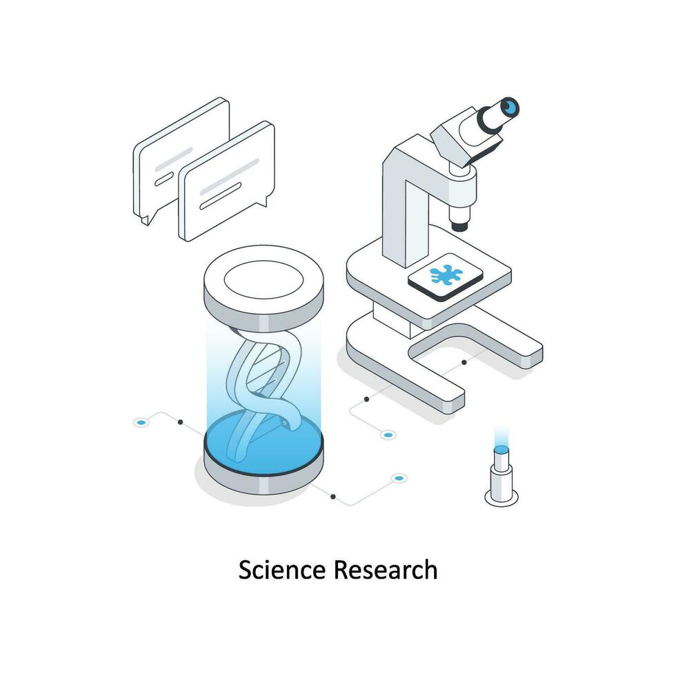 Science Research isometric stock illustration. EPS File vector