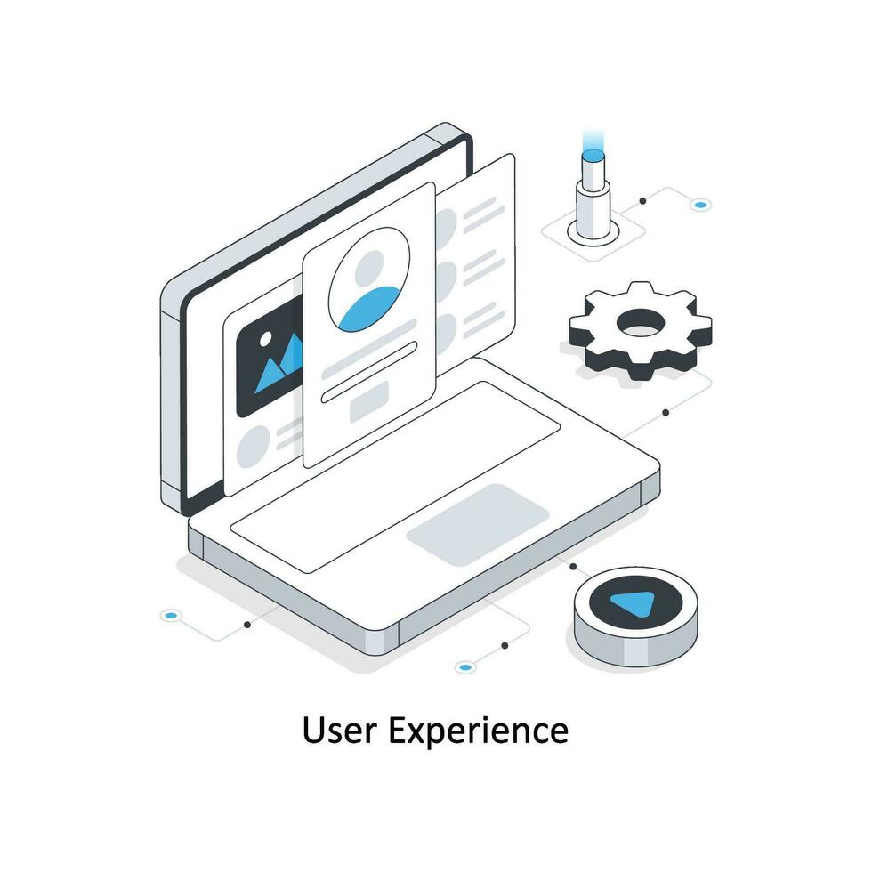 User Experience isometric stock illustration. EPS File vector