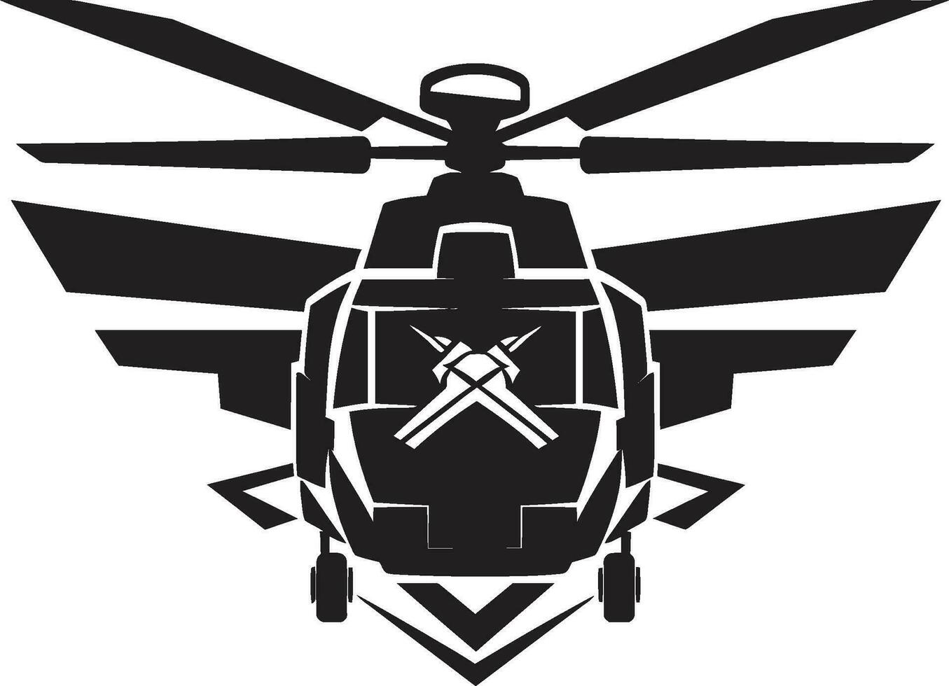 pionero aire Ejército helicóptero vector símbolo estratégico cielo Ejército helicóptero negro icono