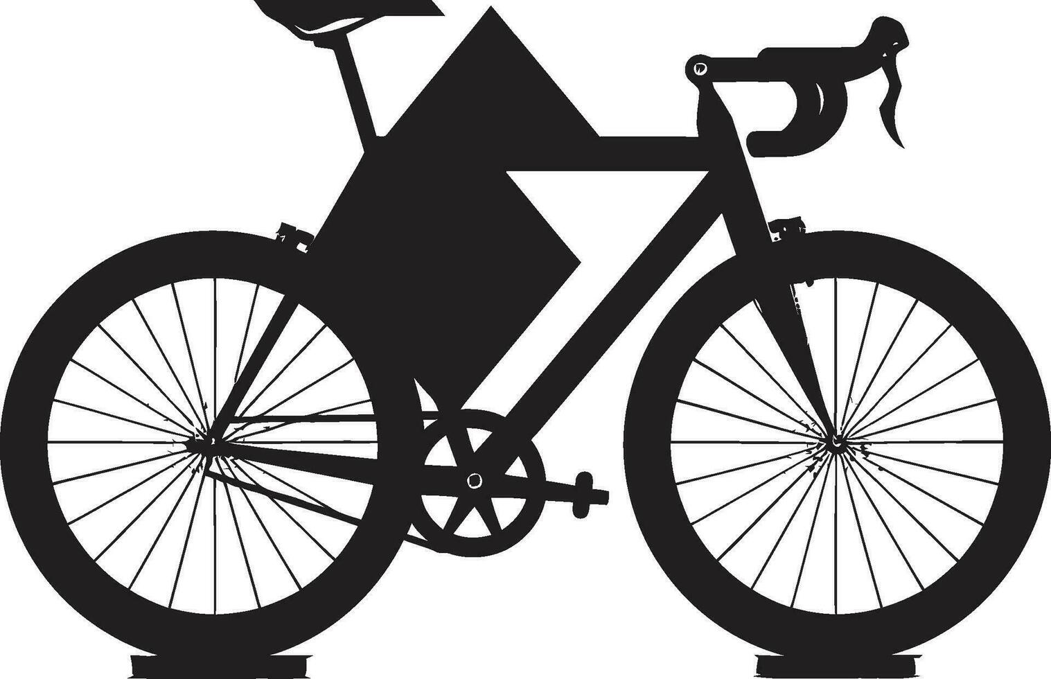 ciclo camino vector icono diseño pista de carreras emblema negro bicicleta icono