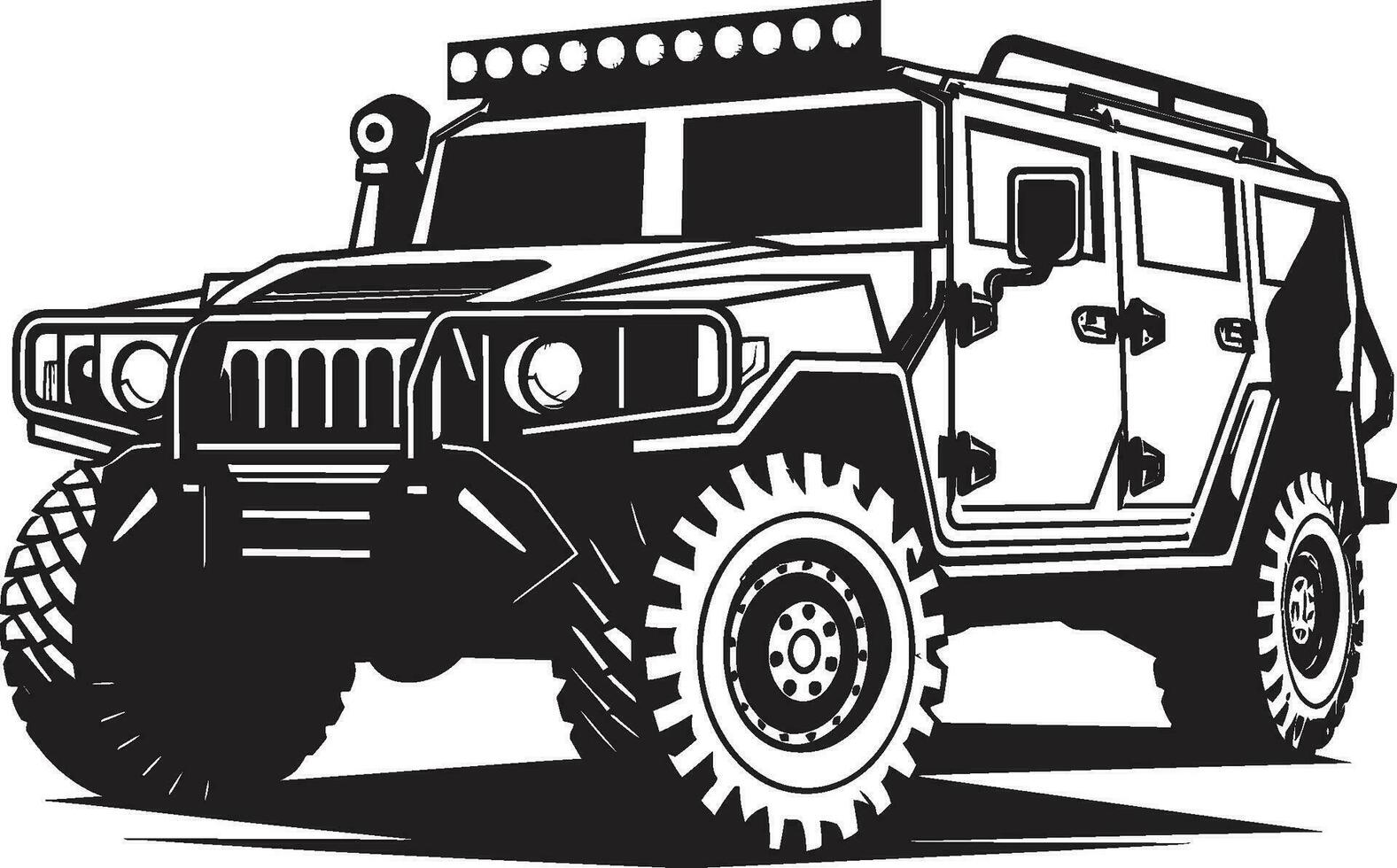 Defensive Recon Military Vehicle Vector Design Warrior s Ride Army 4x4 Emblematic Icon