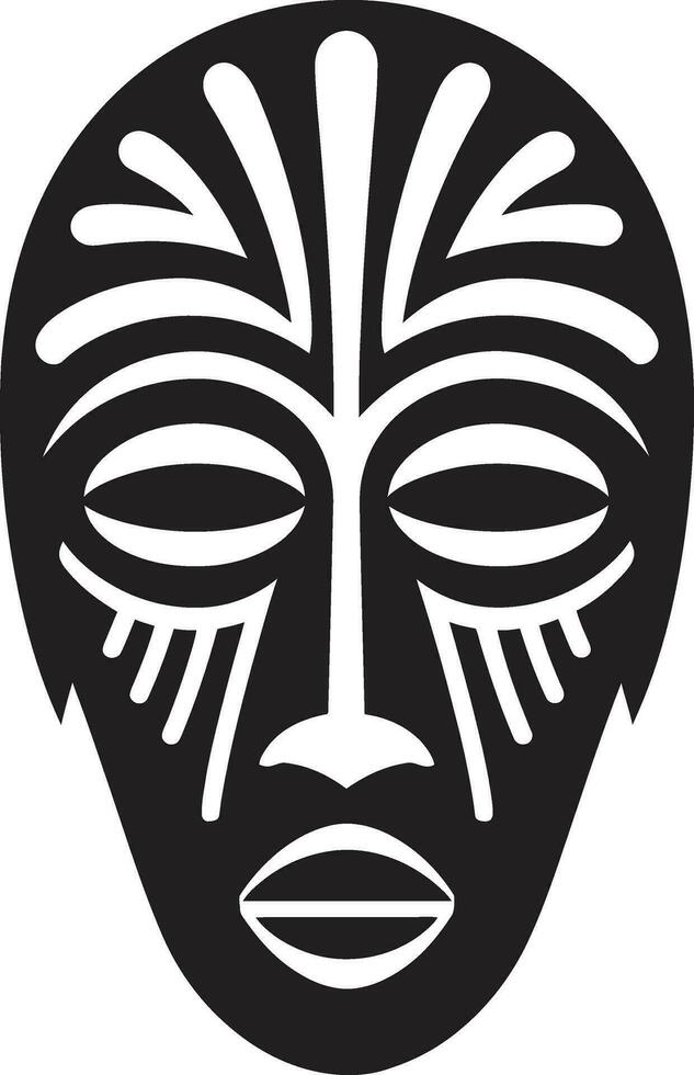 Spiritual Essence African Tribe Design Symbolic Chronicles Mask Vector Emblem