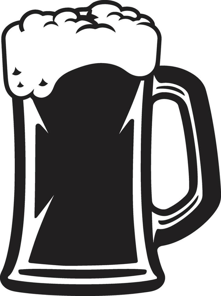 Craft Ale Symbol Black Beer Stein Cheers Icon Vector Beer Tankard