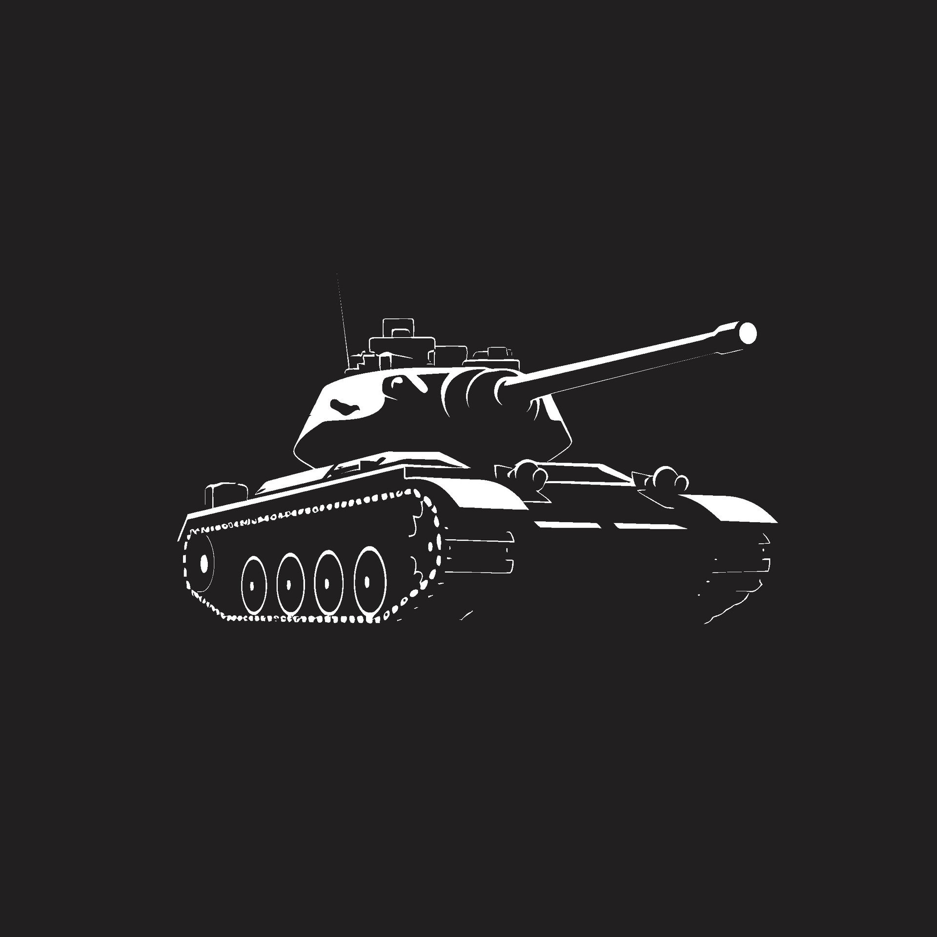 Guardian Armor Vector Tank Emblem Commander s Vehicle War Tank Black