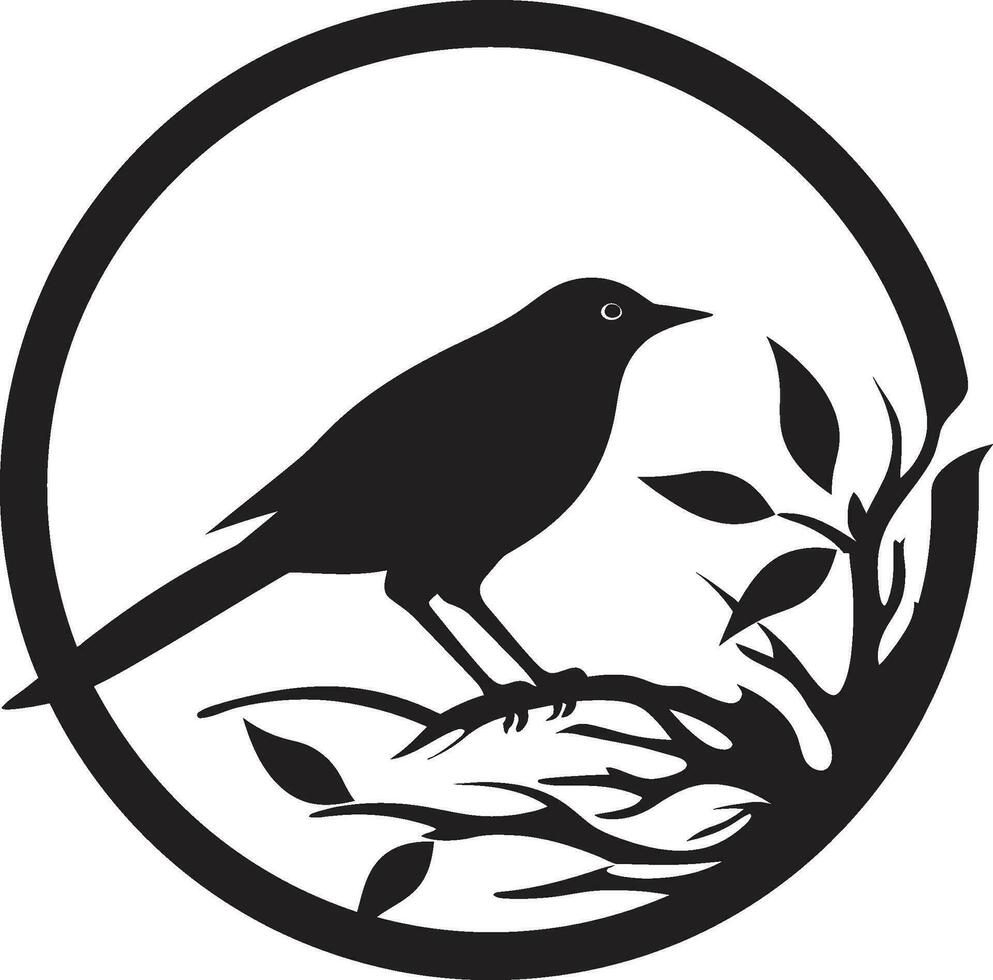 Weaver s Wings Vector Nest Symbol Nest Genius Black Bird Emblem