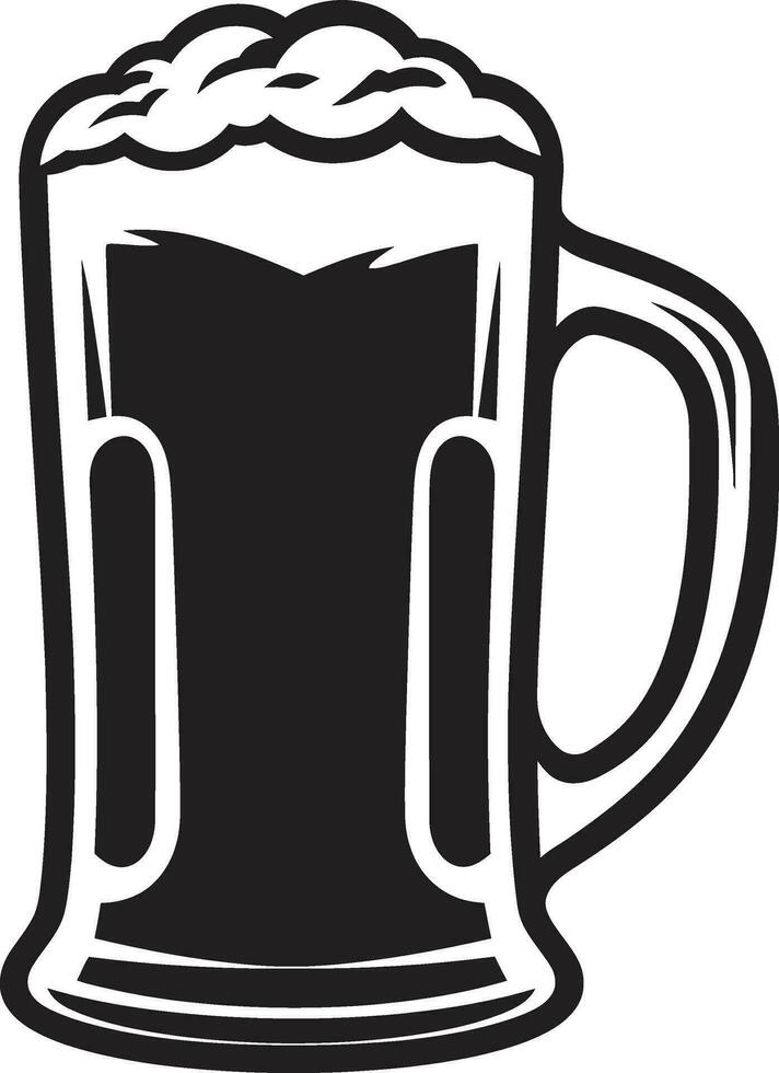 Cheers Icon Vector Beer Tankard Frothy Lager Black Mug Logo