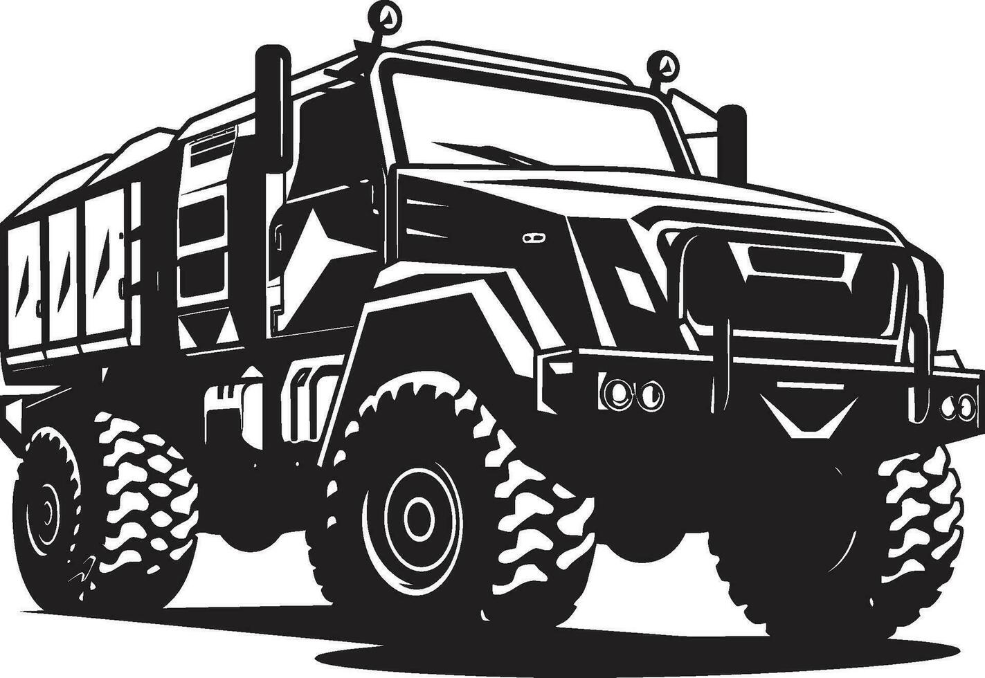 militante pionero vector Ejército suv icono batalla Listo expedición 4x4 negro logo