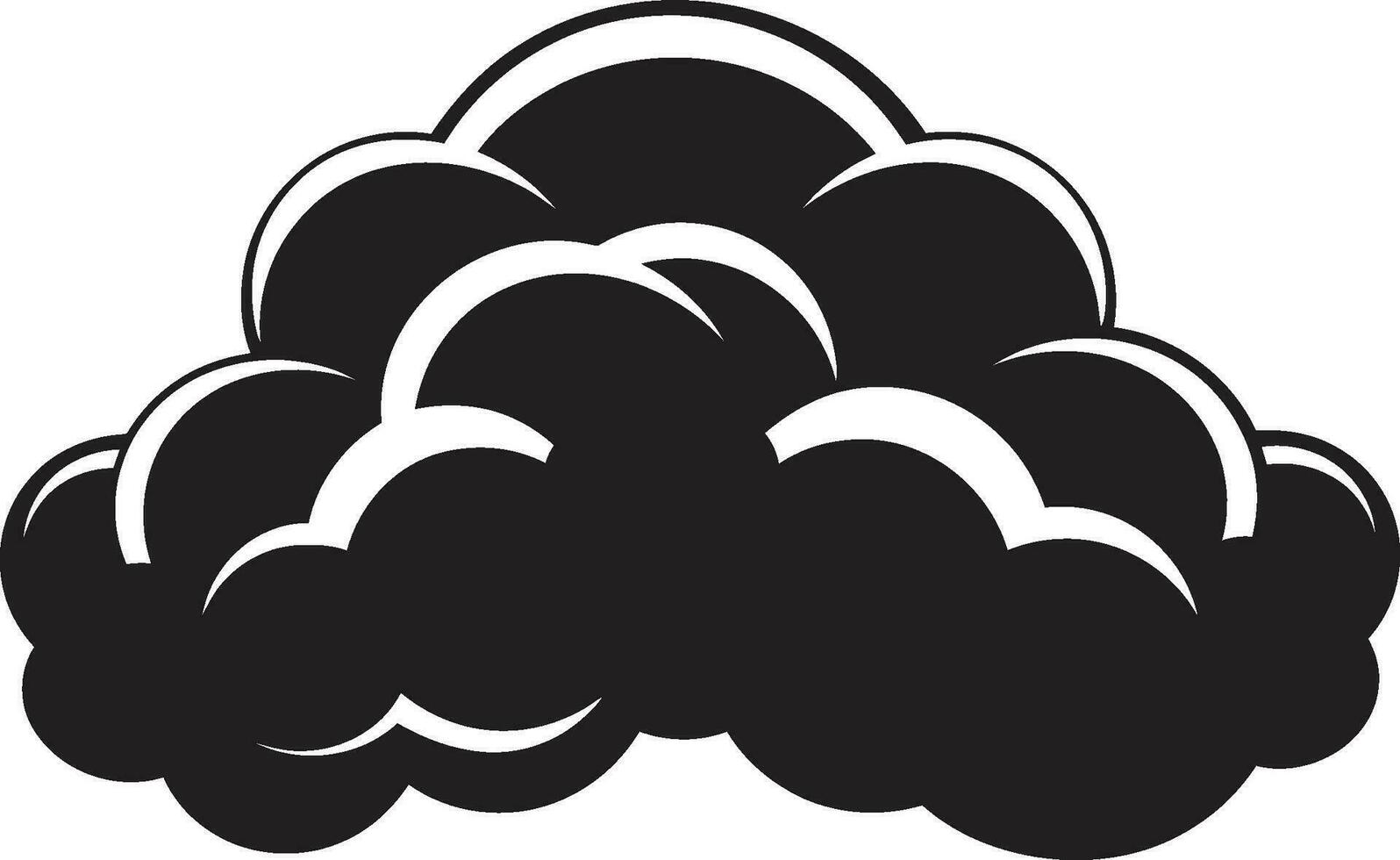 Raging Nimbus Black Cloud Character Logo Stormy Outburst Angry Cloud Design vector