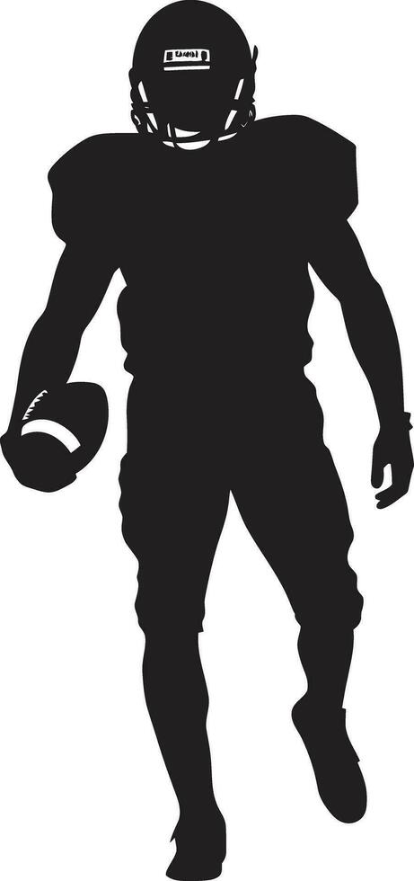 Dynamic Performer Football Vector Logo Victory Pursuit American Football Player Icon