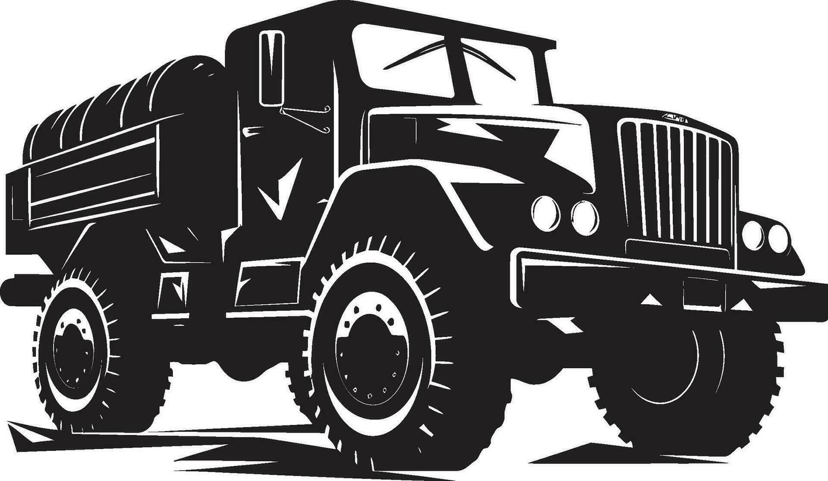 militante pionero vector Ejército símbolo batalla Listo expedición 4x4 negro logo