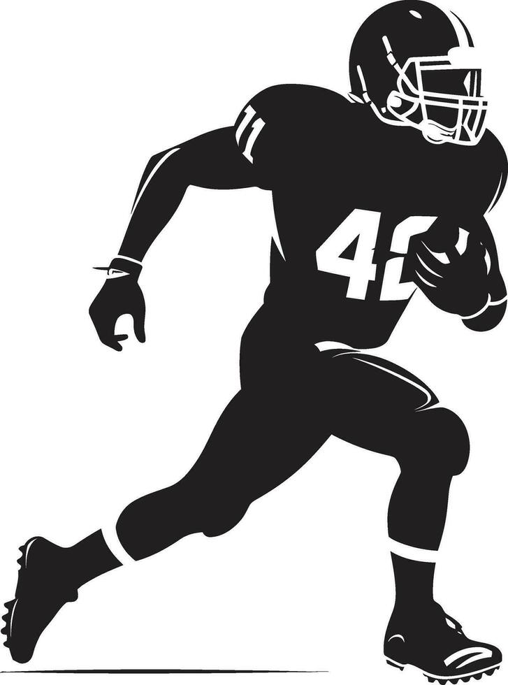 Gridiron Glory American Football Vector Icon Touchdown Titan Black Logo Icon Design