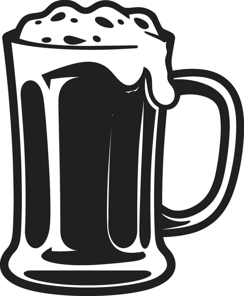 lupulado elaborar cerveza negro jarra icono diseño cerveza inglesa símbolo vector cerveza Stein icono